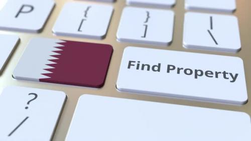 Videohive - Find Property Text and Flag of Qatar on the Keyboard - 35170641 - 35170641