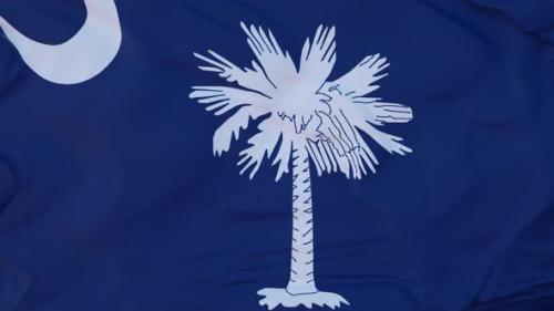 Videohive - Flag of South Carolina State Region of the United States Waving at Wind - 35172424 - 35172424