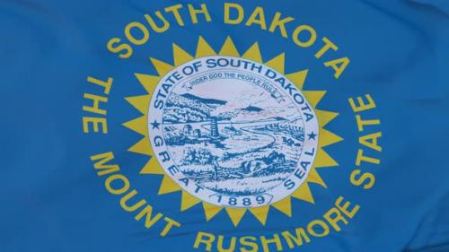 Videohive - Flag of South Dakota State Region of the United States Waving at Wind - 35172430 - 35172430