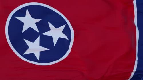 Videohive - Flag of Tennessee State Region of the United States Waving at Wind - 35172436 - 35172436