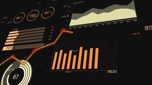 Videohive - Business Progress Chart Reports and Bonds Financial Diagrams with Growth Bars - 35172544 - 35172544