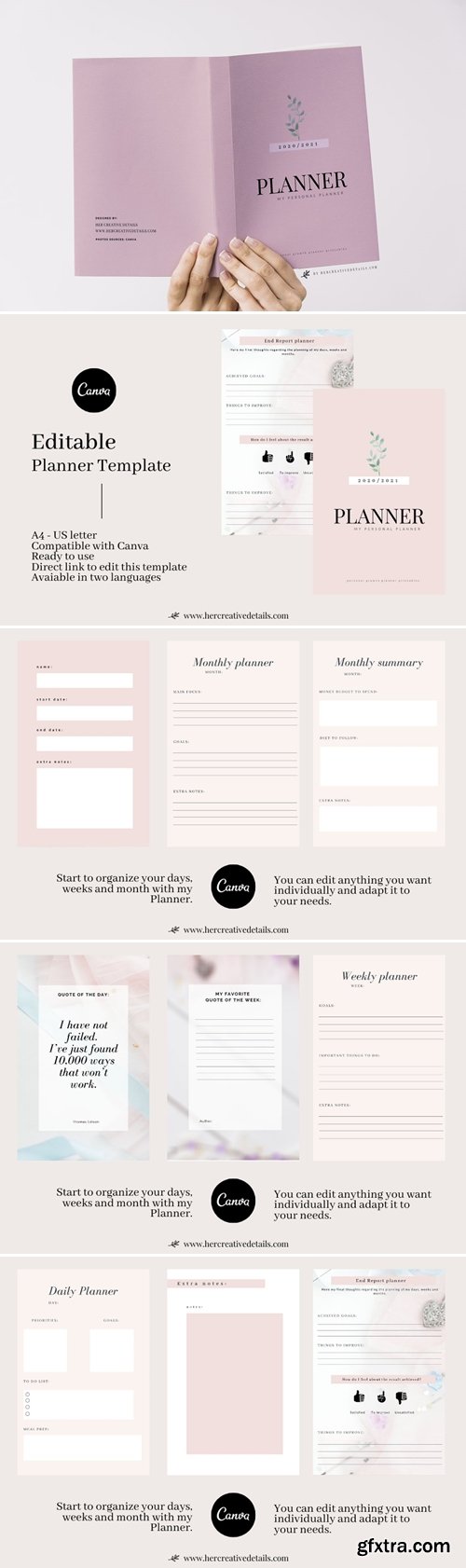 CreativeMarket - Minimalist Planner Printable PDF 5114473