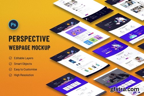 Perspective Web Page Mockup