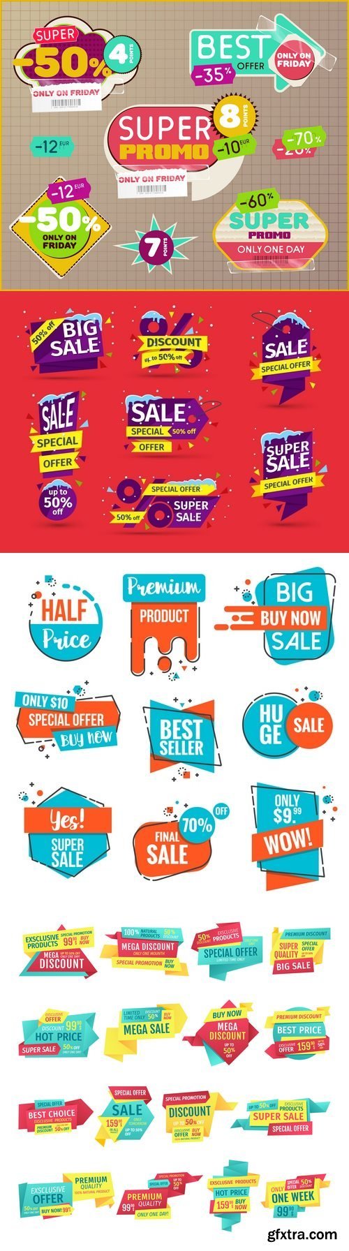 Vectors - Sale Different Elements 50