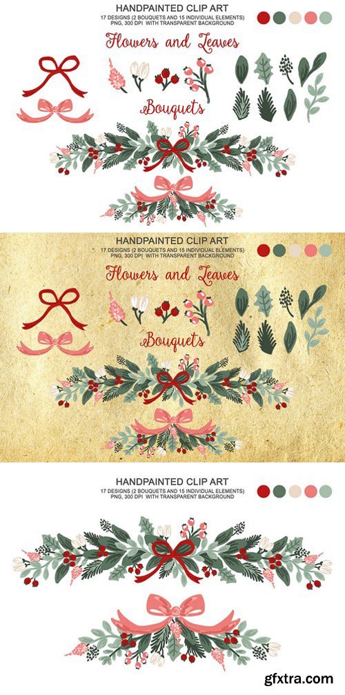 Winter Christmas Botanical Clipart 2072503