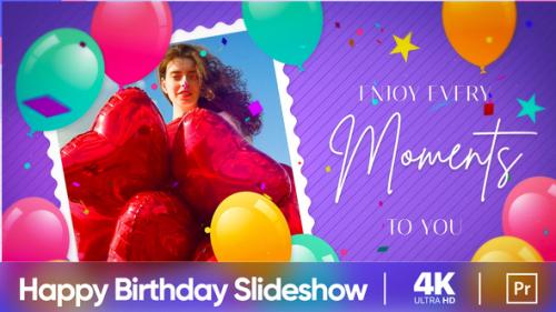 Videohive - Bright Happy Birthday Slideshow (MOGRT) - 35195248 - 35195248