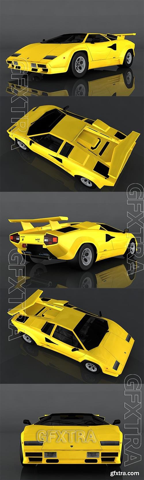 Lamborghini Countach LP5000 3D Model o93011