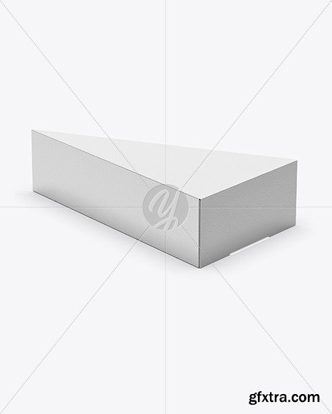 Matte Metallic Cheese Triangle Box Mockup 77573