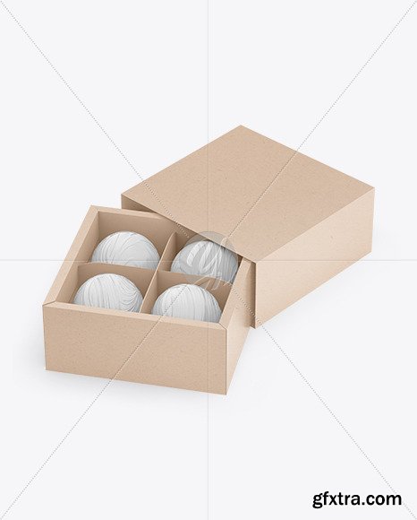 Kraft Paper Box of Chocolate Sweets Mockup 82369