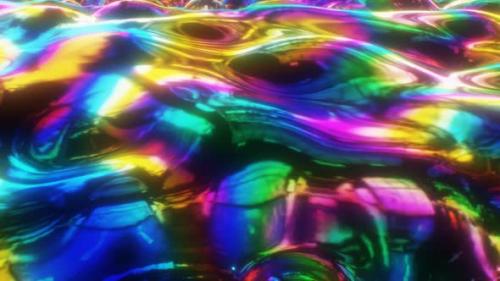 Videohive - Abstract Iridescent Rainbow Bubble Blobs Float Flowing Liquid Fluid - 4K - 35156865 - 35156865