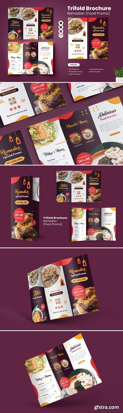 Ramadan Food Promo Trifold Brochure