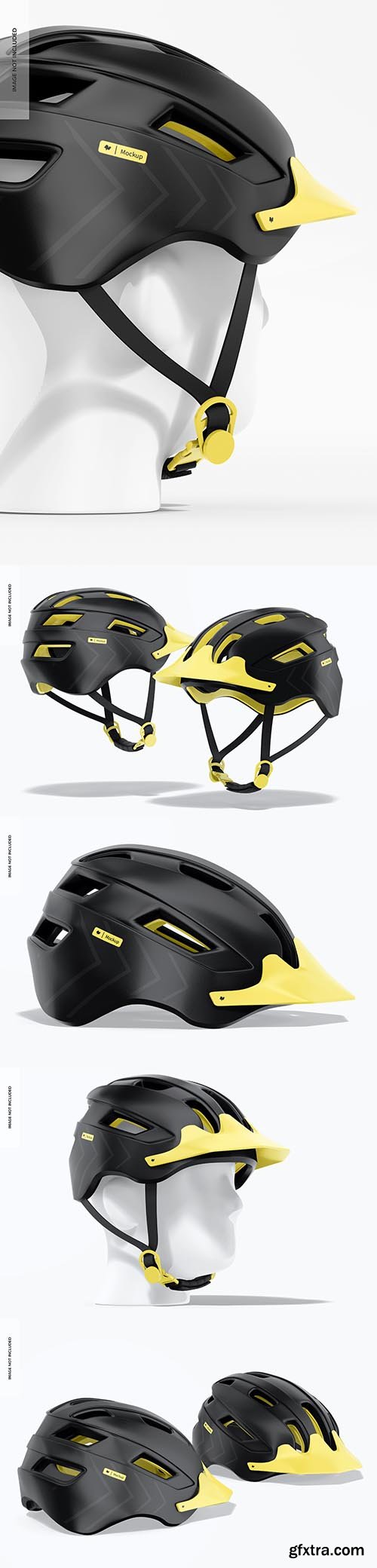 Cycling helmets mockup