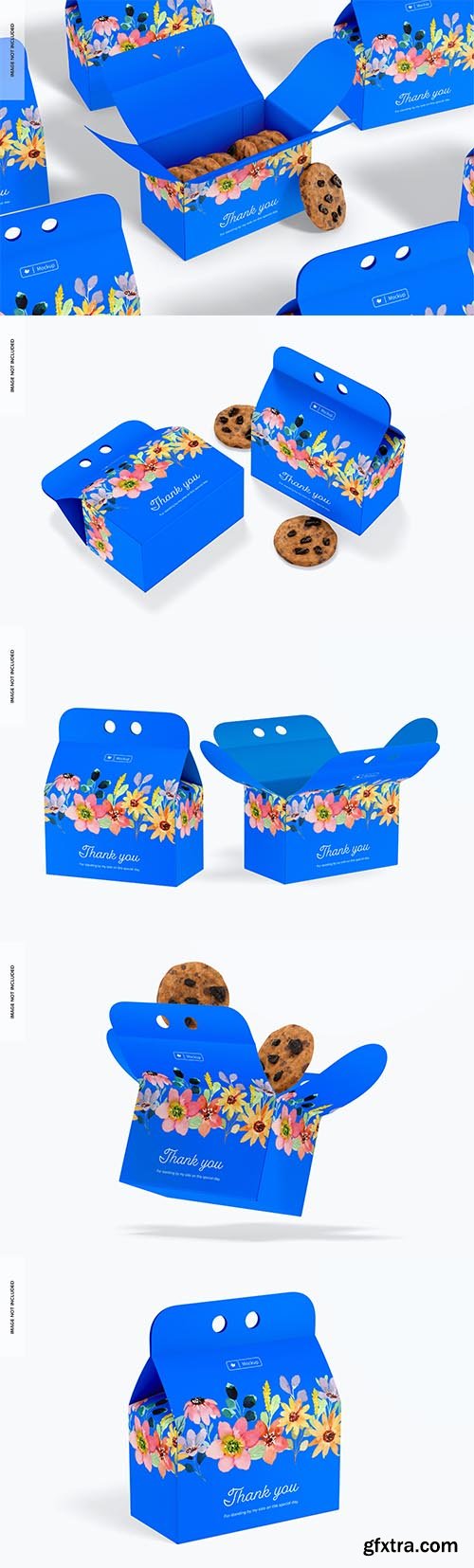 Cookie gift boxes set mockup