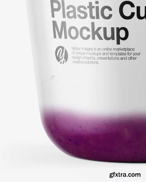 Cup with Blueberry Yogurt and Muesli Mockup 31213