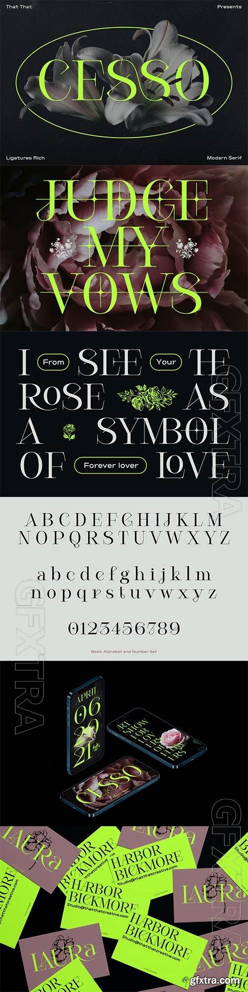 Cesso Ligature Display Serif