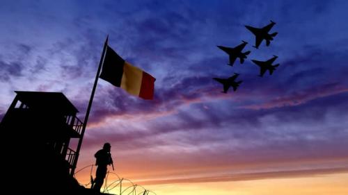 Videohive - French Military and Warplanes Guarding the Border - 35186000 - 35186000