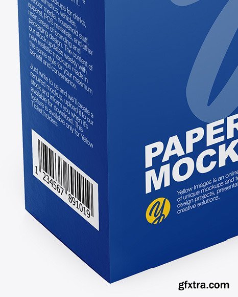 Paper Box Mockup - Half Side View 47985