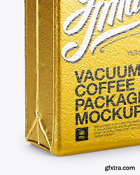 vacuum metallic coffee bag mockup 87619