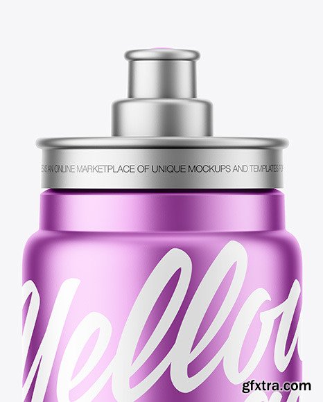 Matte Metallic Sport Bottle Mockup 86908