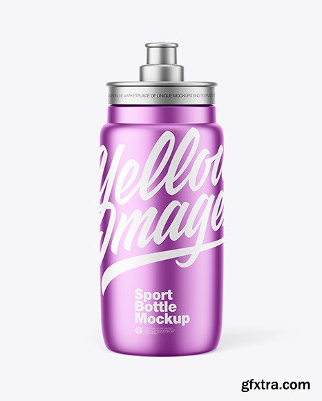 Matte Metallic Sport Bottle Mockup 86908