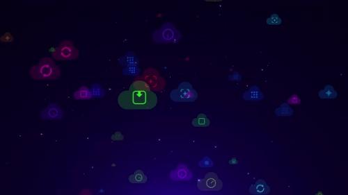 Videohive - Abstract Technology Big Data Cloud 4K - 35207625 - 35207625