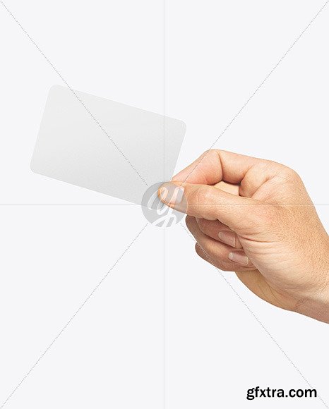 Business Card in a Hand Mockup 86811