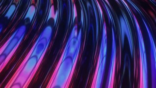Videohive - Purple Blue Futuristic Wave Fluid Flowing Gradient Reflective Surface - 4K - 35156813 - 35156813