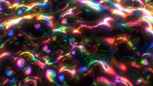 Videohive - Beautiful Iridescent Rainbow Liquid Spectrum Bubbles Glow Fluorescent - 4K - 35156822 - 35156822