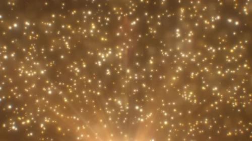 Videohive - Beautiful Shiny Abstract Gold Particle Dust Glitter Sparkles Rising - 4K - 35156845 - 35156845