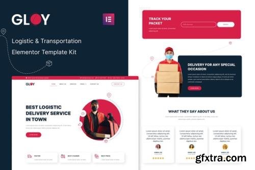 ThemeForest - Gloy v1.0.0 - Logistic & Transportation Delivery Elementor Template Kit - 35221365