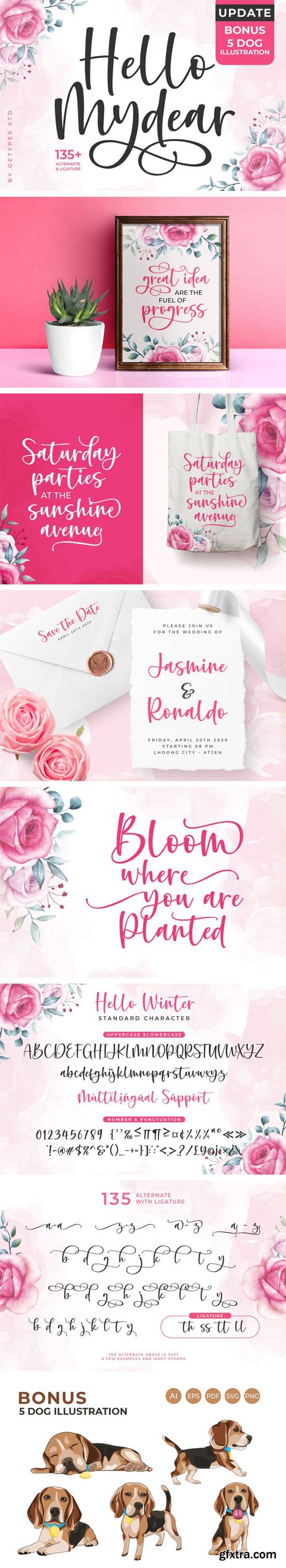 Hello Mydear - Script Romantic Fonts