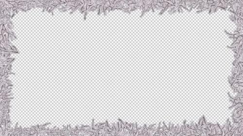Videohive - White Xmas Tree Garland - Screen Frame - Rectangle Shape - Spinning Loop - Alpha Channel - 35159476 - 35159476