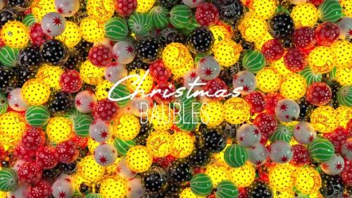 Videohive - Chritmas Baubles Transition 03 4K - 35160427 - 35160427