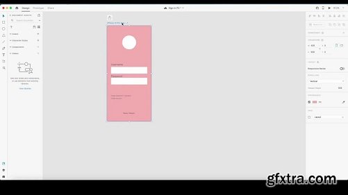 Using Adobe Xd to create a Login page