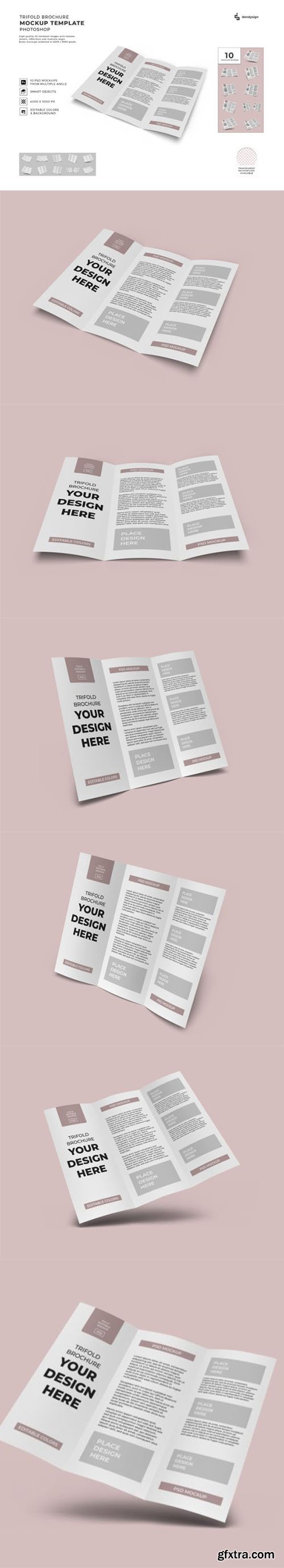 CreativeFabrica - Trifold Brochure Mockup Template Bundle