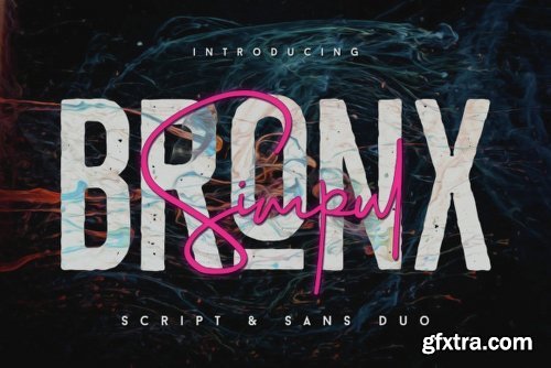 Bronx Simpul Sans-Script Font Family - 4 Fonts