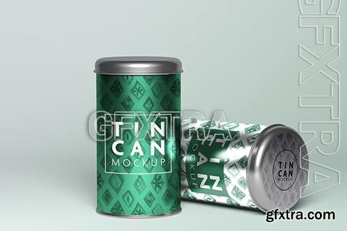 Two Metal Tin Can Mockup BEQWRR6