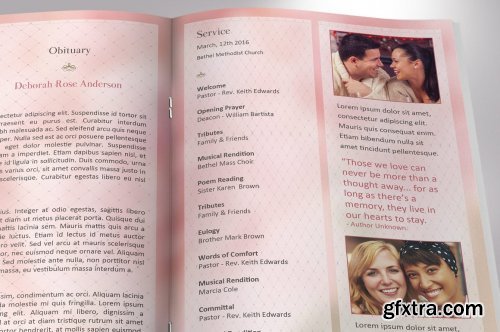 Glamour Funeral Program Word