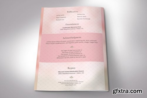 Glamour Funeral Program Word