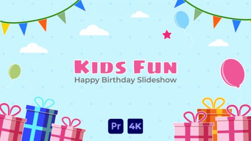 Videohive - Kids Fun - Happy Birthday Slideshow | Premiere Pro MOGRT - 35236210 - 35236210