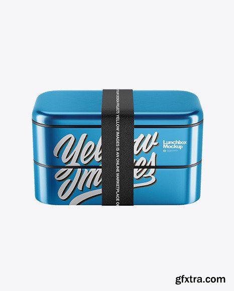 Metallic Lunch Box Mockup 48374