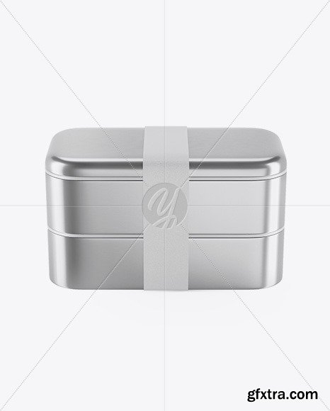 Metallic Lunch Box Mockup 48374