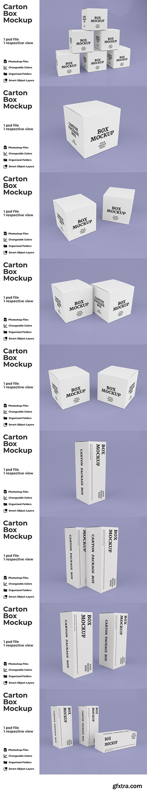 Carton box mockup