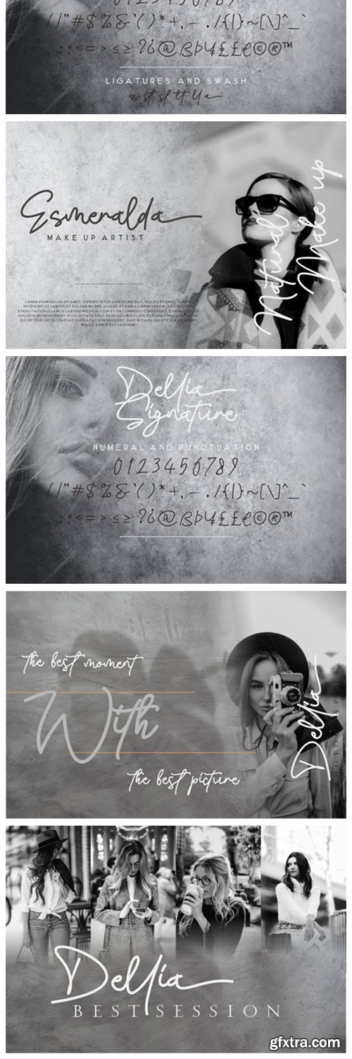 Dellia Signature Font