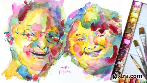 Brilliant Portrait with Watercolor Paintings