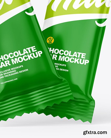 Two Glossy Chocolate Bar Mockup 88844