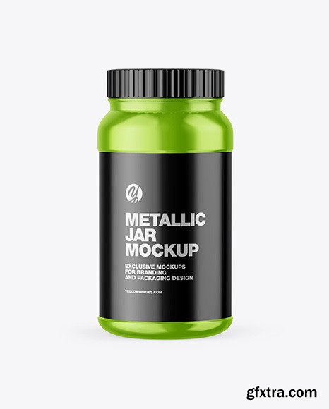 Glossy Metallic Jar Mockup 88484