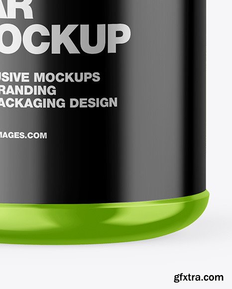 Glossy Metallic Jar Mockup 88484