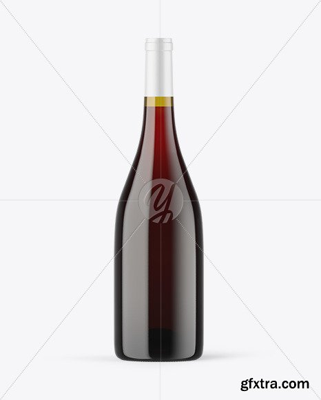 Antique Green Glass Red Wine Bottle Mockup 88453