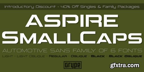 Aspire SmallCaps Font Family - 6 Fonts